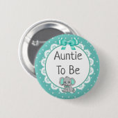 Olifant Theme tante om Baby shower Ronde Button 5,7 Cm (Voorkant /achterkant)