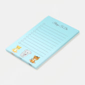 Olifant, Tijger & Luipaard op Hemelblauwe Dingen o Post-it® Notes (Schuin)