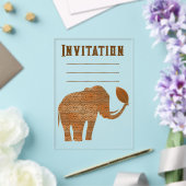 Olifant Tribale Kunst Design Acryl Uitnodigingen (Insitu (Huwelijk))