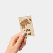 Olifant Tribale Kunst Design Badge (Handheld)