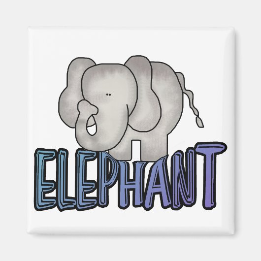 Olifant Tshirts en geschenken Magneet (Voorkant)