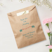 Olifant Twin Boys Favor Bag Bedankzakje (Gezegeld)