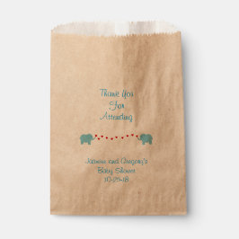 Olifant Twin Boys Favor Bag Bedankzakje