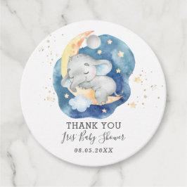 Olifant Twinkle kleine ster baby jongen dank u Bedankjes Labels