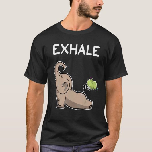 Olifant Uitademen Yoga Olifant T-shirt (Voorkant)