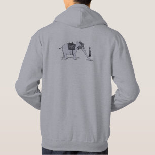 Olifant Upgrade heren grijze sweatshirt met capuch