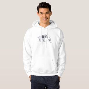 Olifant Upgrade heren witte hoodie