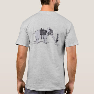 Olifant Upgrade mannen grijs T-shirt achterkant