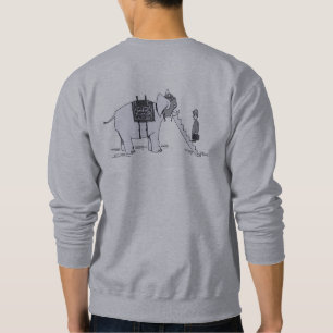 Olifant Upgrade mannen grijze sweatshirt achterkan