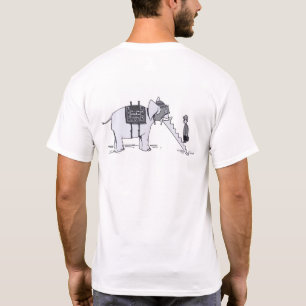 Olifant Upgrade mannen witte T-shirt achterkant