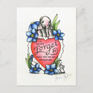 Olifant Valentijn Feestdagenkaart