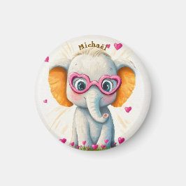 Olifant Valentijnsdag Hart Badge Kinderen School Magneet