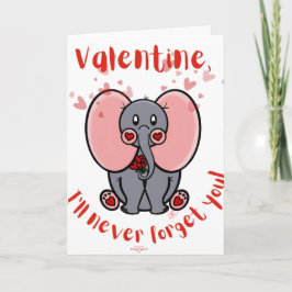 Olifant Valentijnsdag Kaart