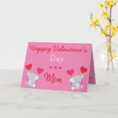 Olifant Valentijnsdag voor mama Kaart (Gele Bloem)