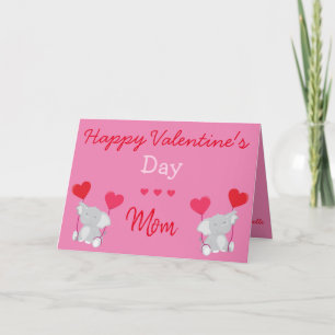 Olifant Valentijnsdag voor mama Kaart