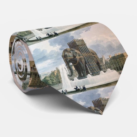  olifant van de afbeelding van de Bastille Stropdas (Opgerold)