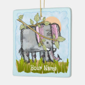 Olifant Verbergt Keramisch Ornament (Links)