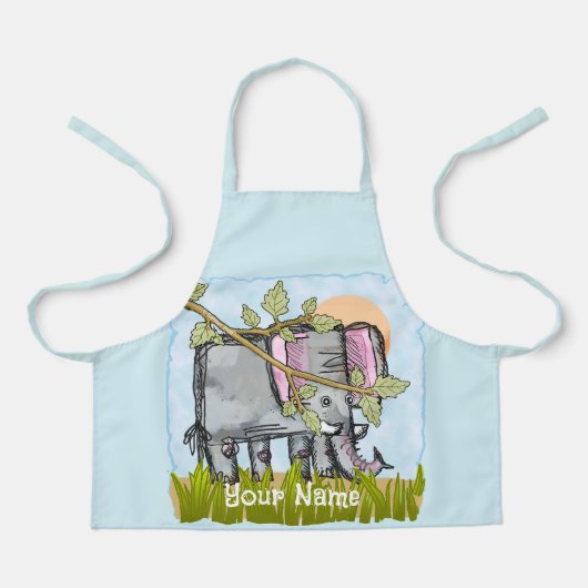 Olifant Verbergt Schort (Voorkant)