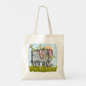Olifant Verbergt Tote Bag (Achterkant)