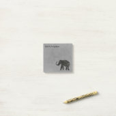 Olifant “vergeet niet” post-it® notes (Op bureau)