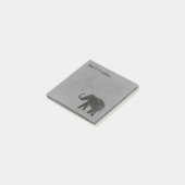 Olifant “vergeet niet” post-it® notes (Schuin)