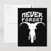 Olifant Vergeet Nooit Briefkaart (Voorkant / Achterkant)