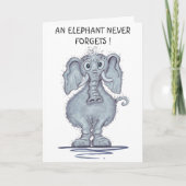 Olifant vergeet nooit kaart (Voorkant)