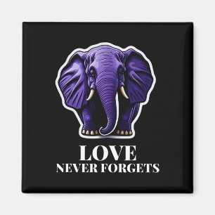 Olifant vergeet nooit vrouw met Alzheimerheimer Magneet