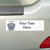 Olifant vergeten grappige grap Cartoon niet Bumpersticker (Op auto)