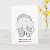 Olifant Verjaardag Kaart (Gele Bloem)