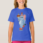 Olifant Verjaardag schaatsen T-shirt (Voorkant)
