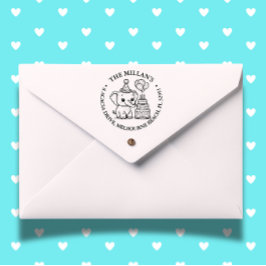 Olifant Verjaardag thema Zelfinktende Stempel