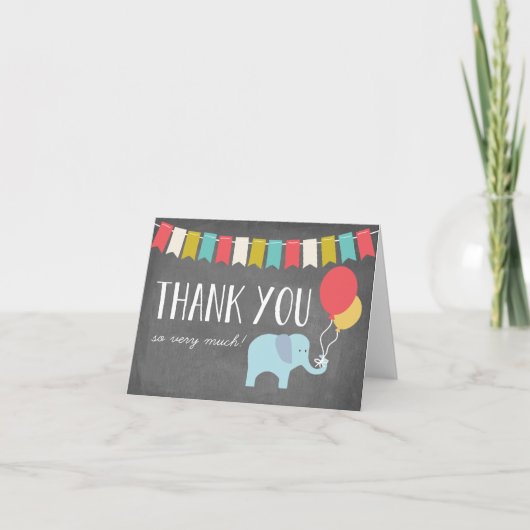 Olifant | Verjaardags Dankkaart Bedankkaart (Voorkant)