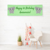 Olifant verjaardagsfeestje spandoek (Insitu)