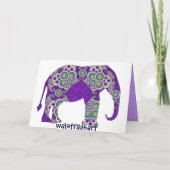 Olifant verjaardagskaart kaart (Achterkant)