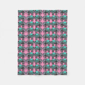 Olifant Versierd op Roze, Schattig Leuk Fleece Deken (Voorkant)