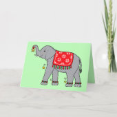 Olifant versierd voor de Feestdagen (Voorkant)
