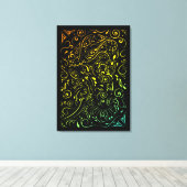  olifant vervaagt de zomer canvas afdruk (Insitu (Houten vloer))