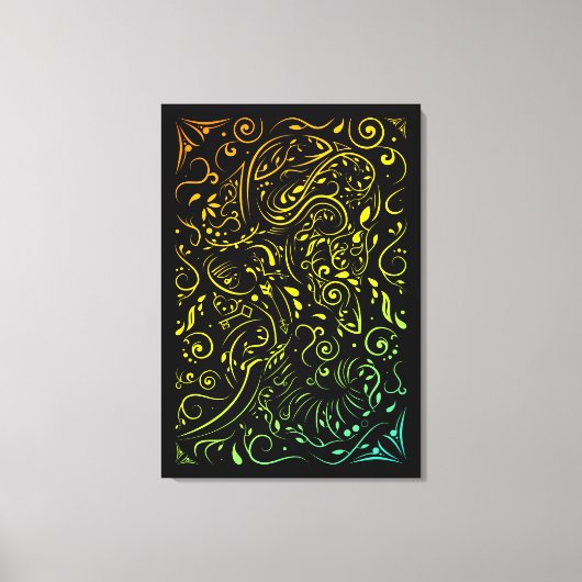  olifant vervaagt de zomer canvas afdruk (Voorkant)