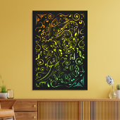  olifant vervaagt de zomer canvas afdruk (Insitu (Woonkamer))
