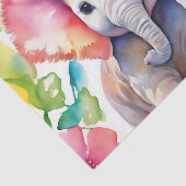 Olifant Vibrant Waterverf Tissuepapier (Detail)