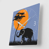 Olifant Vierkante Klok (Hoek)