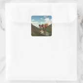 Olifant Vierkante Sticker (Tas)