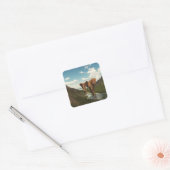 Olifant Vierkante Sticker (Envelop)