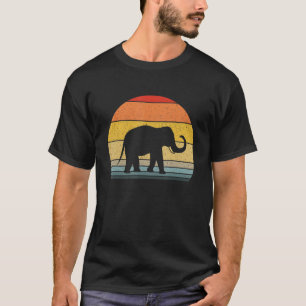 Olifant Vintage Retro Zonsondergang Afrikaanse Die T-shirt