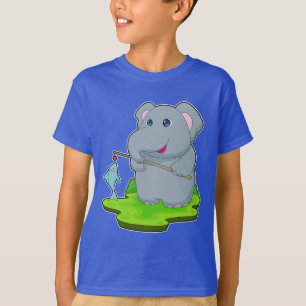 Olifant Visser Vissen hengel Vissen T-shirt
