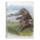 Olifant visser visvangst Illustratie Notitieboek (Voorkant)