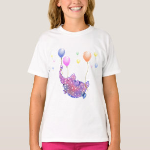 Olifant Vliegen met Ballonnen Grappig T-shirt