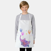 Olifant Vliegen met Kleurrijke Ballonnen Grappige Schort (Gedragen)