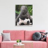 Olifant Voetbal Wrapped Canvas Print (Insitu (Woonkamer))